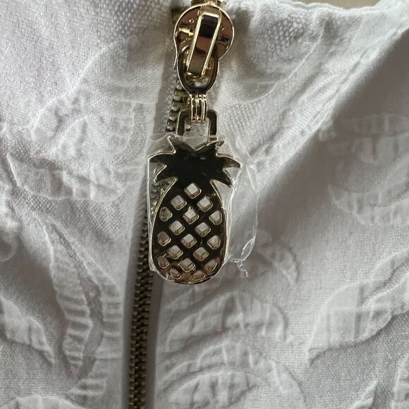 Lilly Pulitzer Shelli Stretch Shift Dress Resort White Pineapple Jacquard Size 2 - Picture 2 of 8